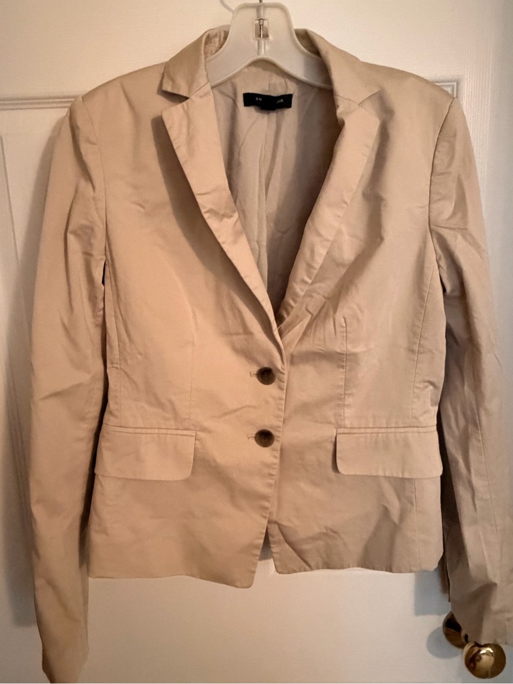 Ann Taylor Beige Single-Breasted Blazer